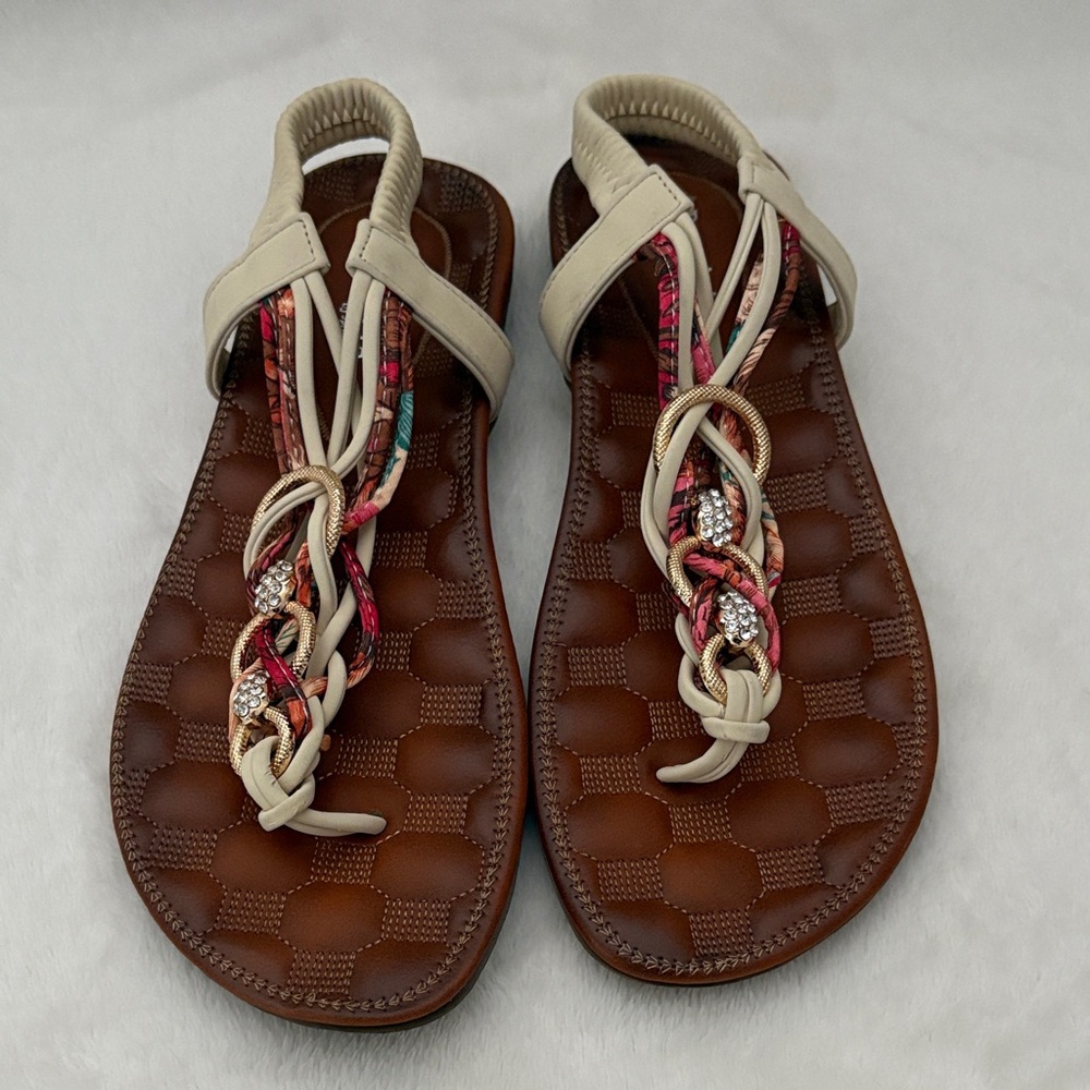 Patrizia Beige and Multi-Color Women's Sandals - Picture 2 of 4